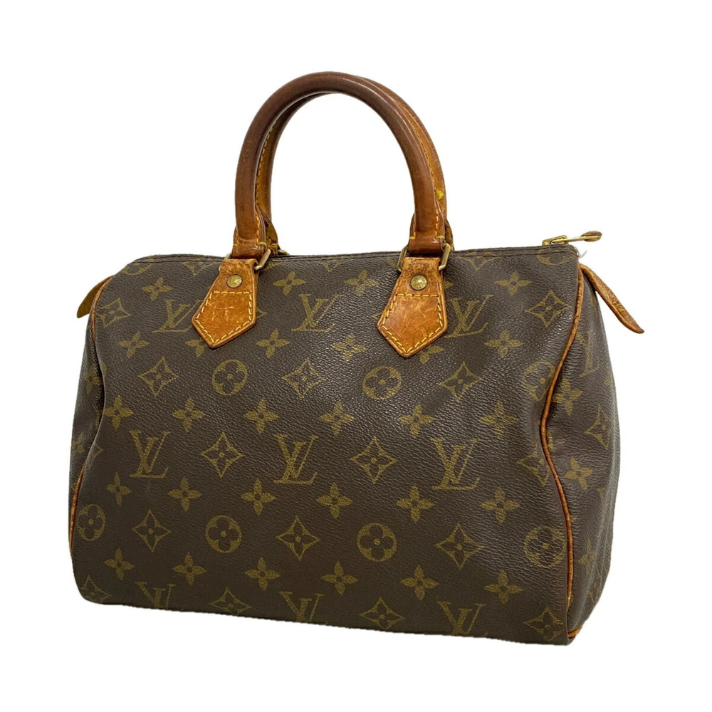 Louis Vuitton Monogram Speedy 25 Handbag M41109 Brown Women's
